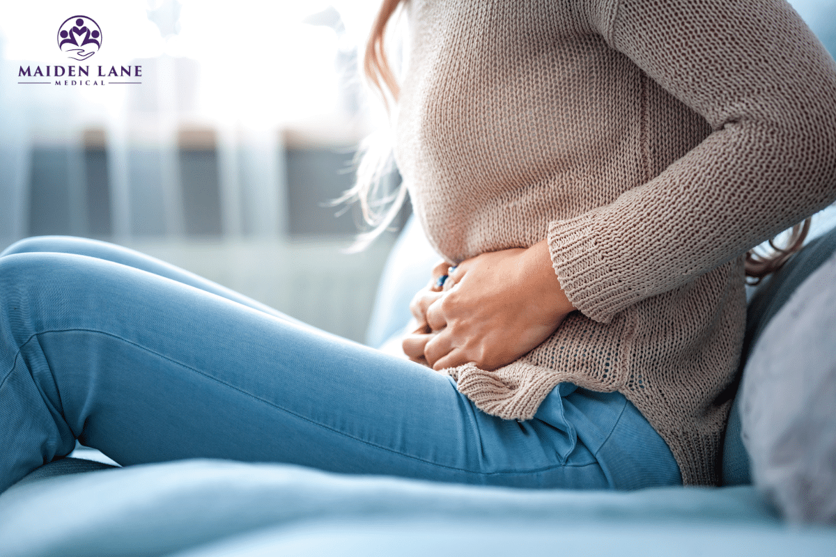 A woman feeling twitching in her uterus in New York.